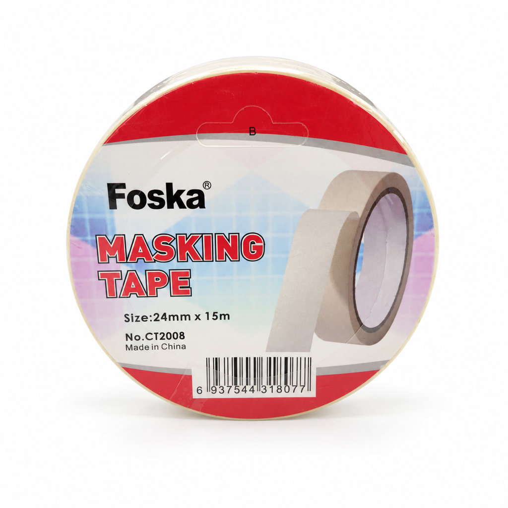 Foska masking tape 24 mm x 15 m – labelled roll (CT2008)