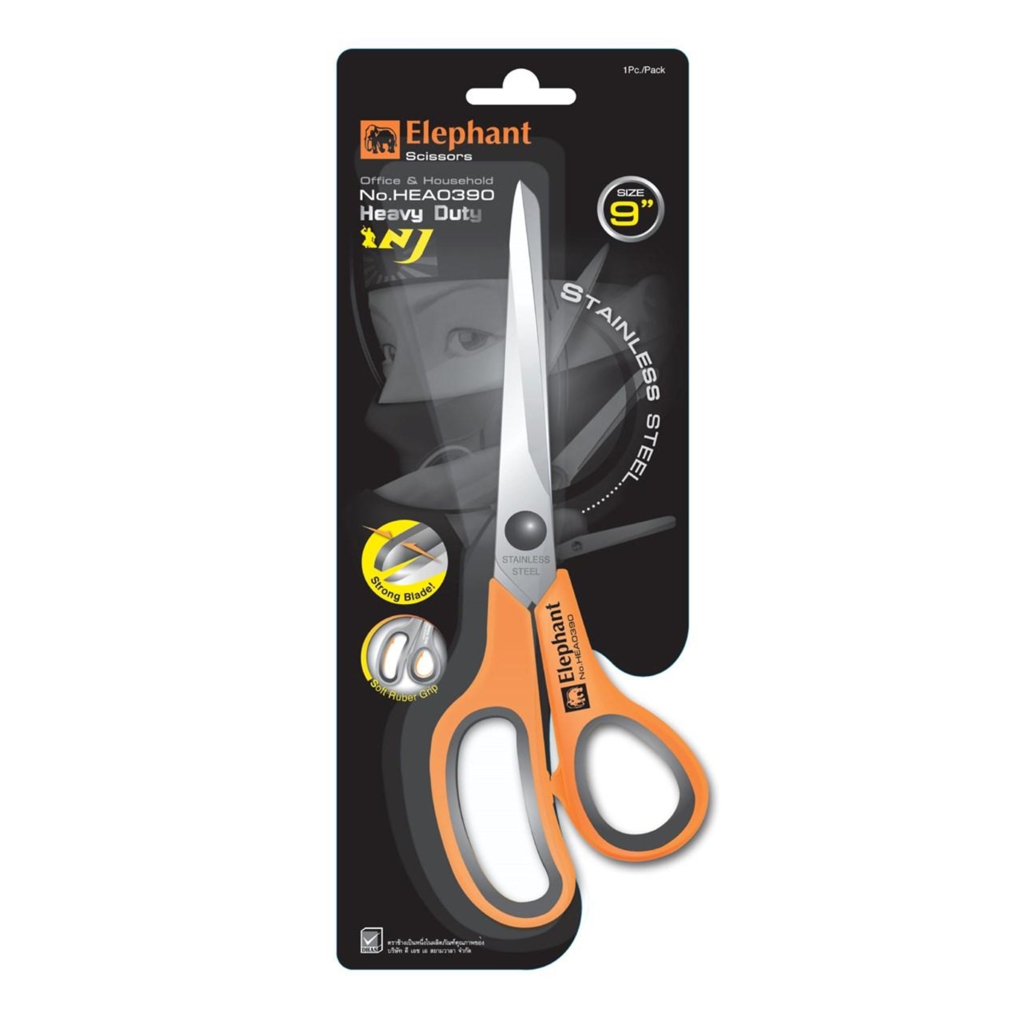 Elephant Scissors Orange Fancy