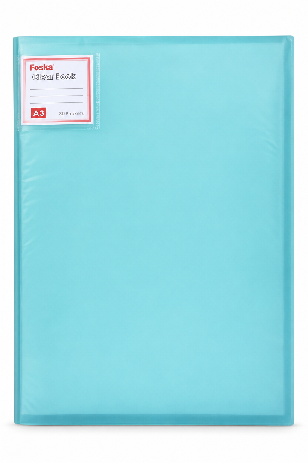 Foska A3 clear display book 30 pockets, blue cover