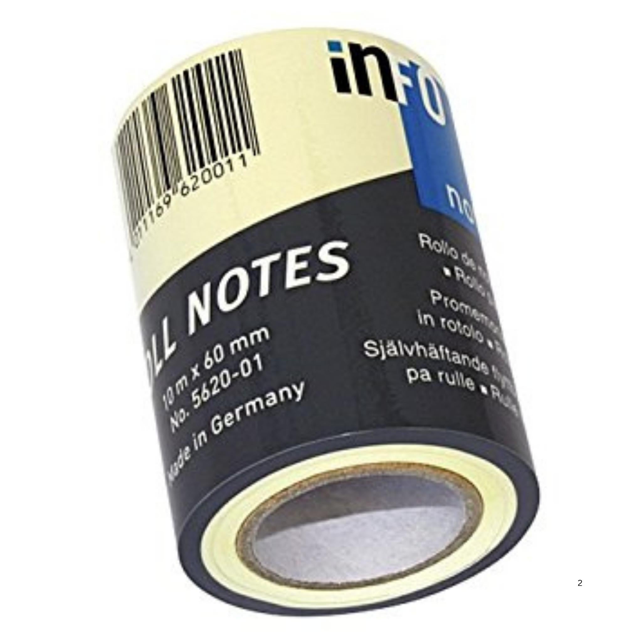 inFO Notes Refill Roll 60 mm x 10 m, Yellow