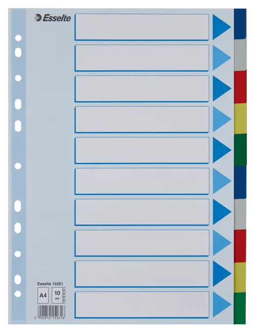 Esselte Divider A4 PP 10 Tabs