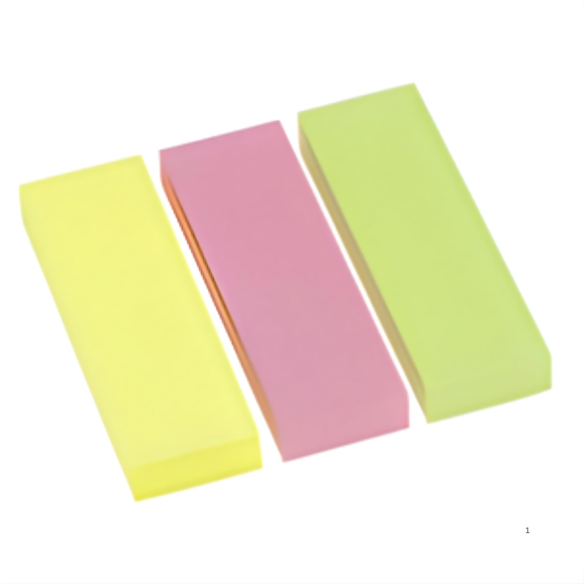 inFO Notes Brilliant Mix Page Markers 25 x 75 mm, 3 Pads (100 Sheets) – Yellow/Pink/Green