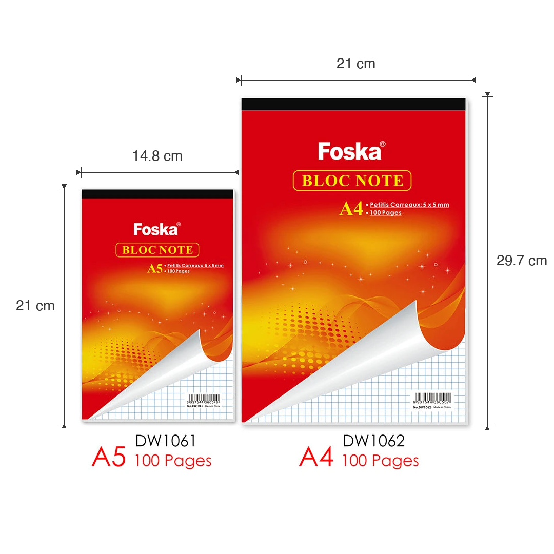 Grid Tear-Off Notepad Memo Pad 50 Sheets dimensions