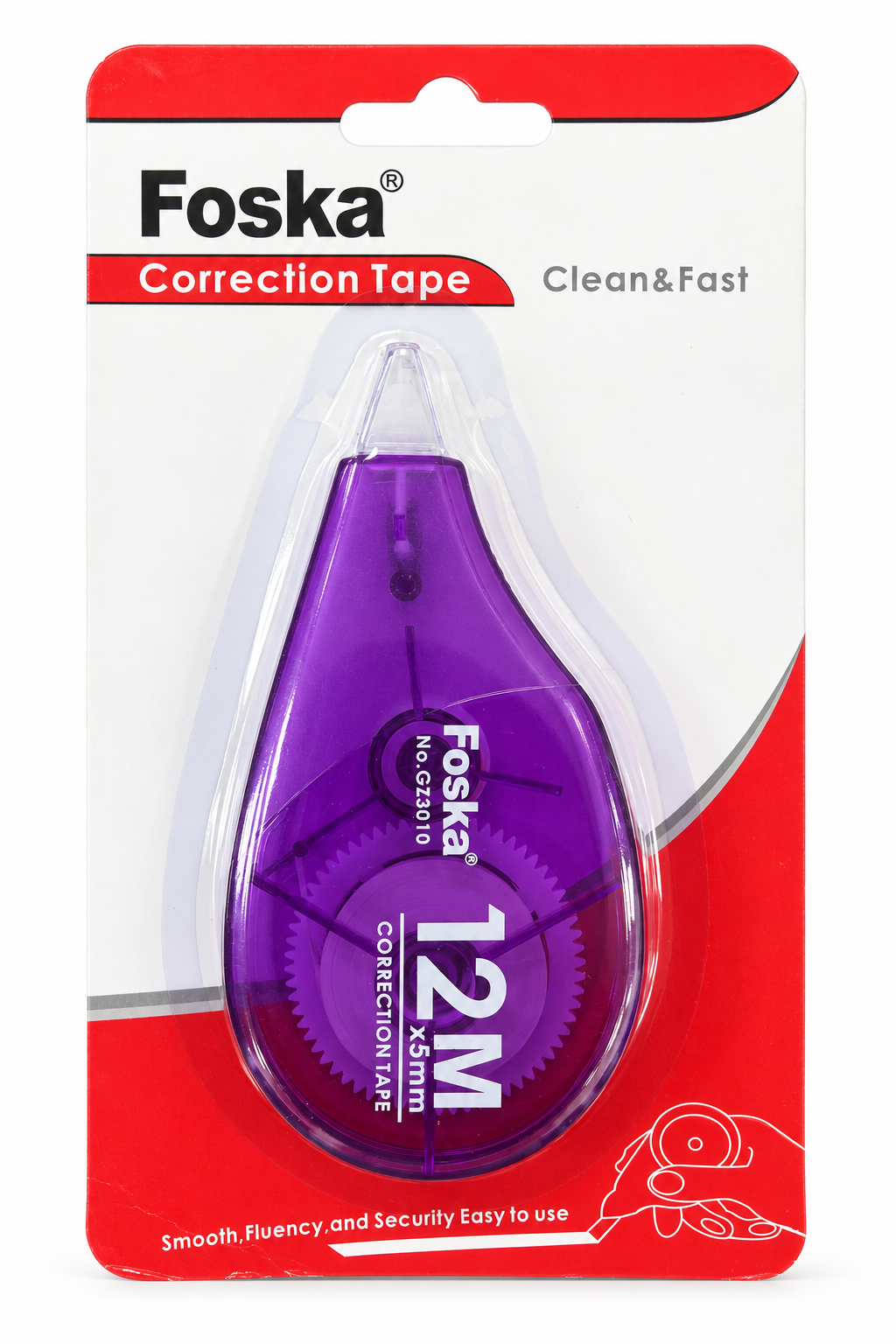Foska correction tape 5 mm x 12 m, purple, on blister card