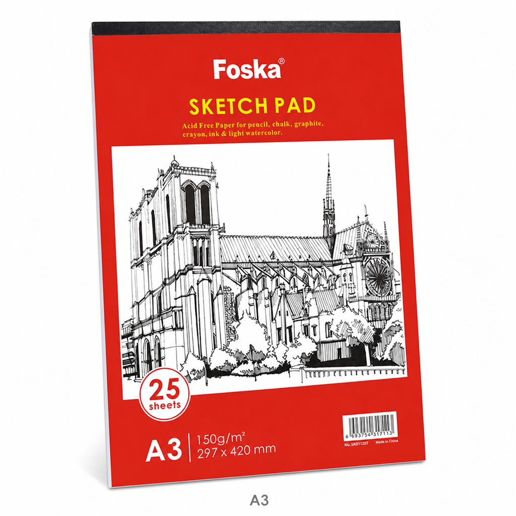 Hardcover Sketch Pad 150gsm 25 Sheets — A3