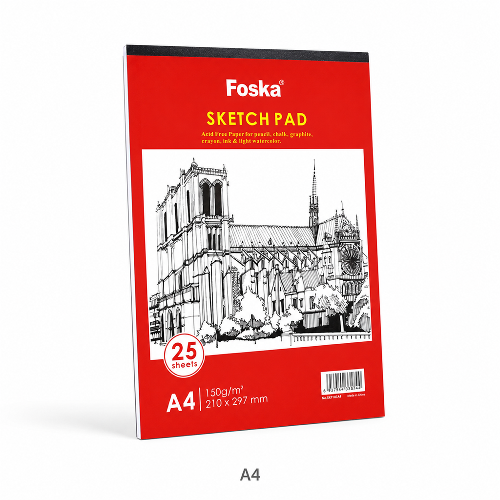 Hardcover Sketch Pad 150gsm 25 Sheets — A4