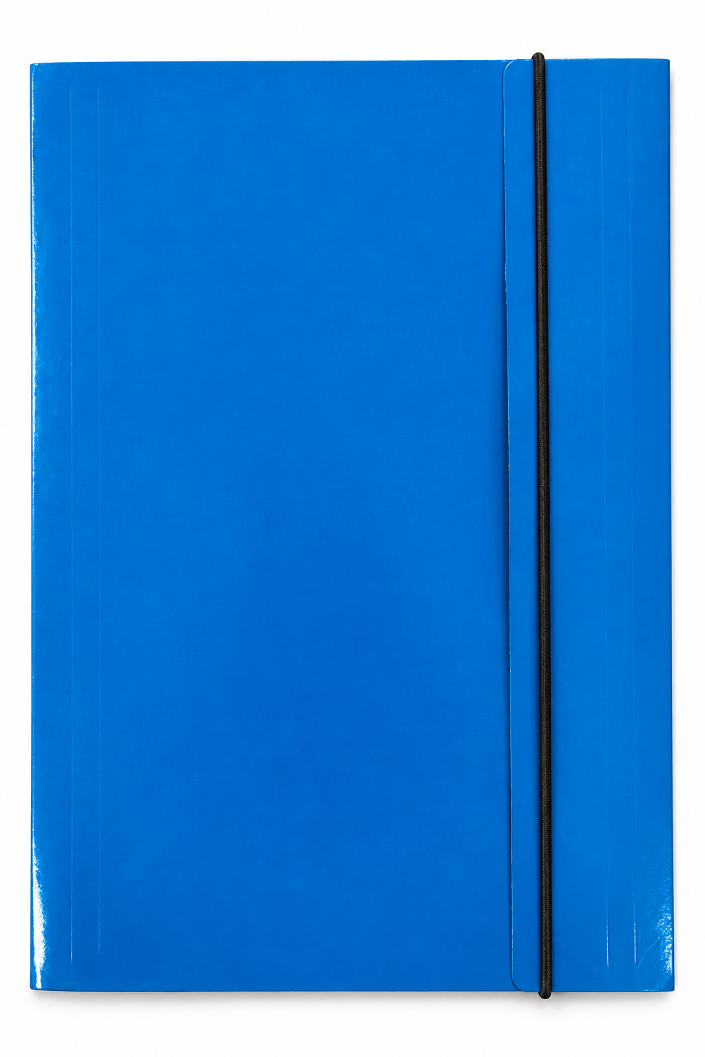 A4 blue paper file folder, elastic band