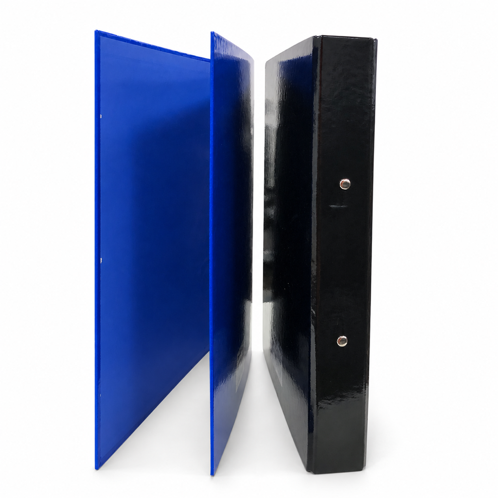 Foska A4 O ring binder – spines, blue and black