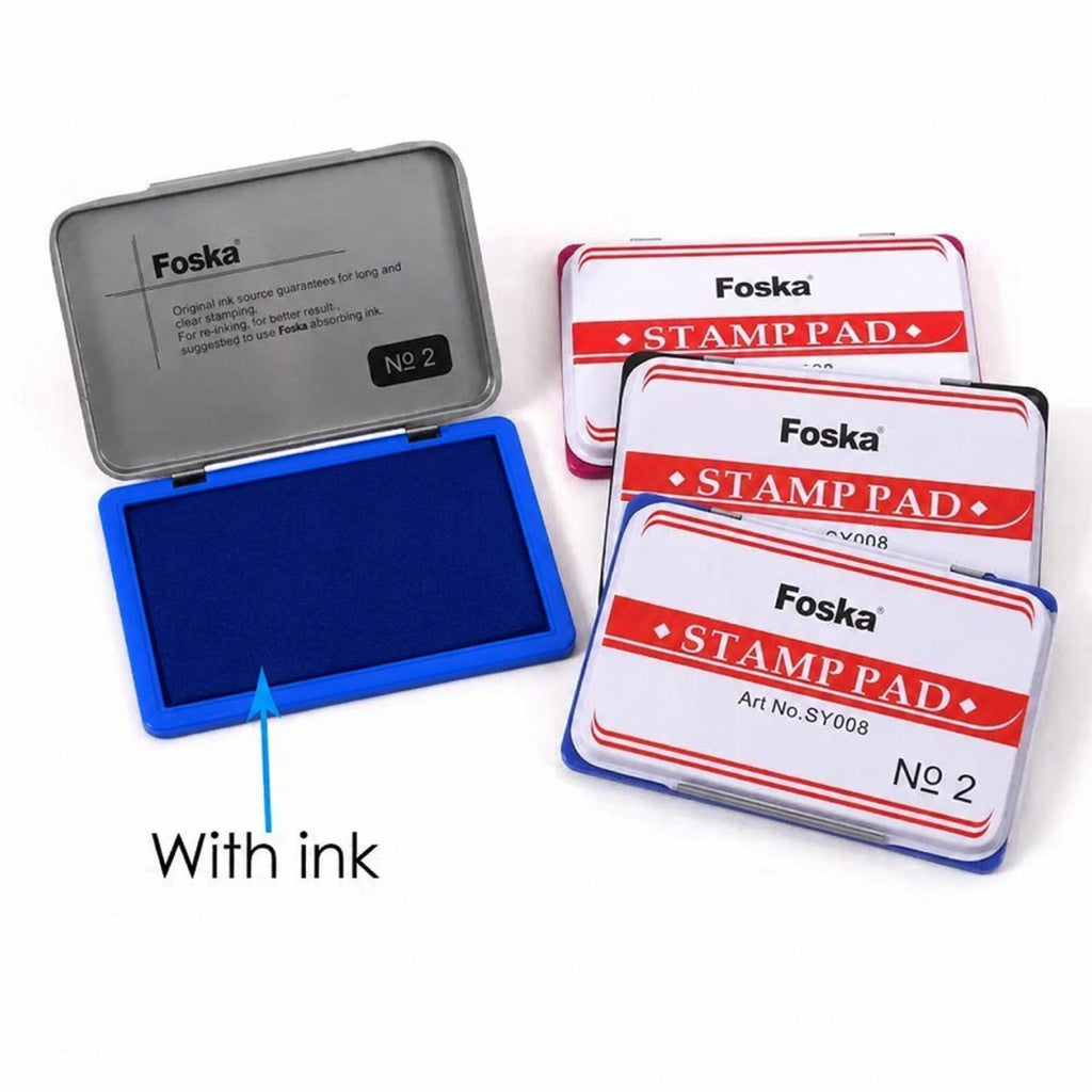 Foska stamp ink pad No.2 blue with boxes