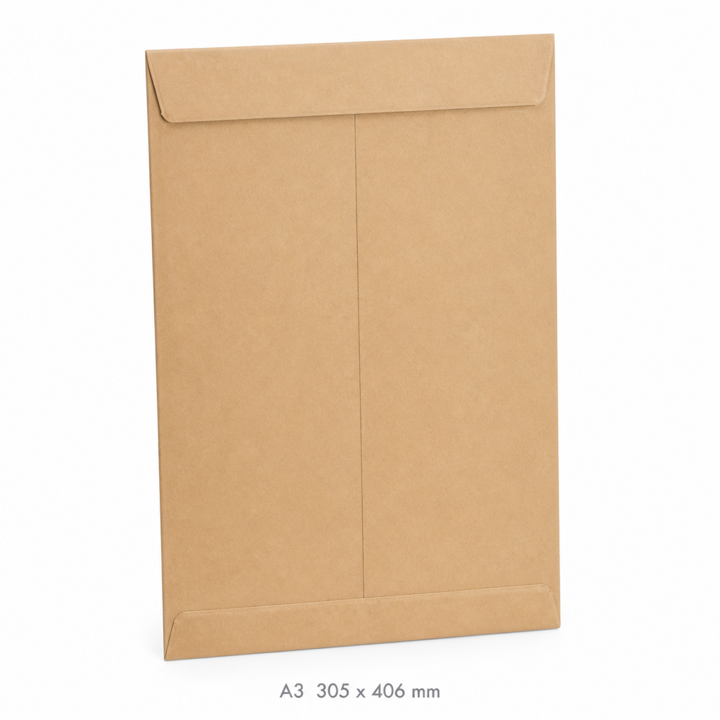 Kraft Padded Mailing Envelope with Peel and Seal — A3 305 x 406 mm