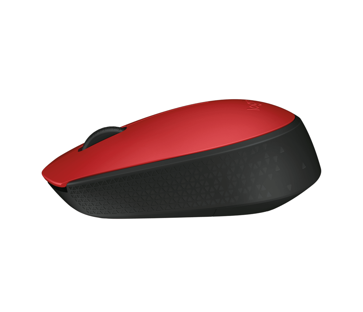 Logitech M171 Wireless Mouse - Red - Side View - Office R Us