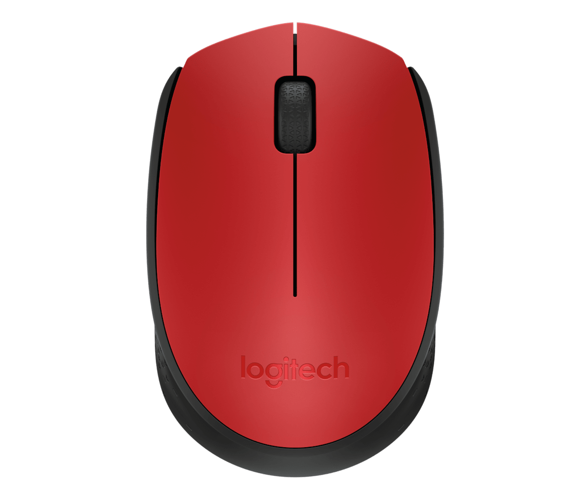 Logitech M171 Wireless Mouse - Red - Top View - Office R Us