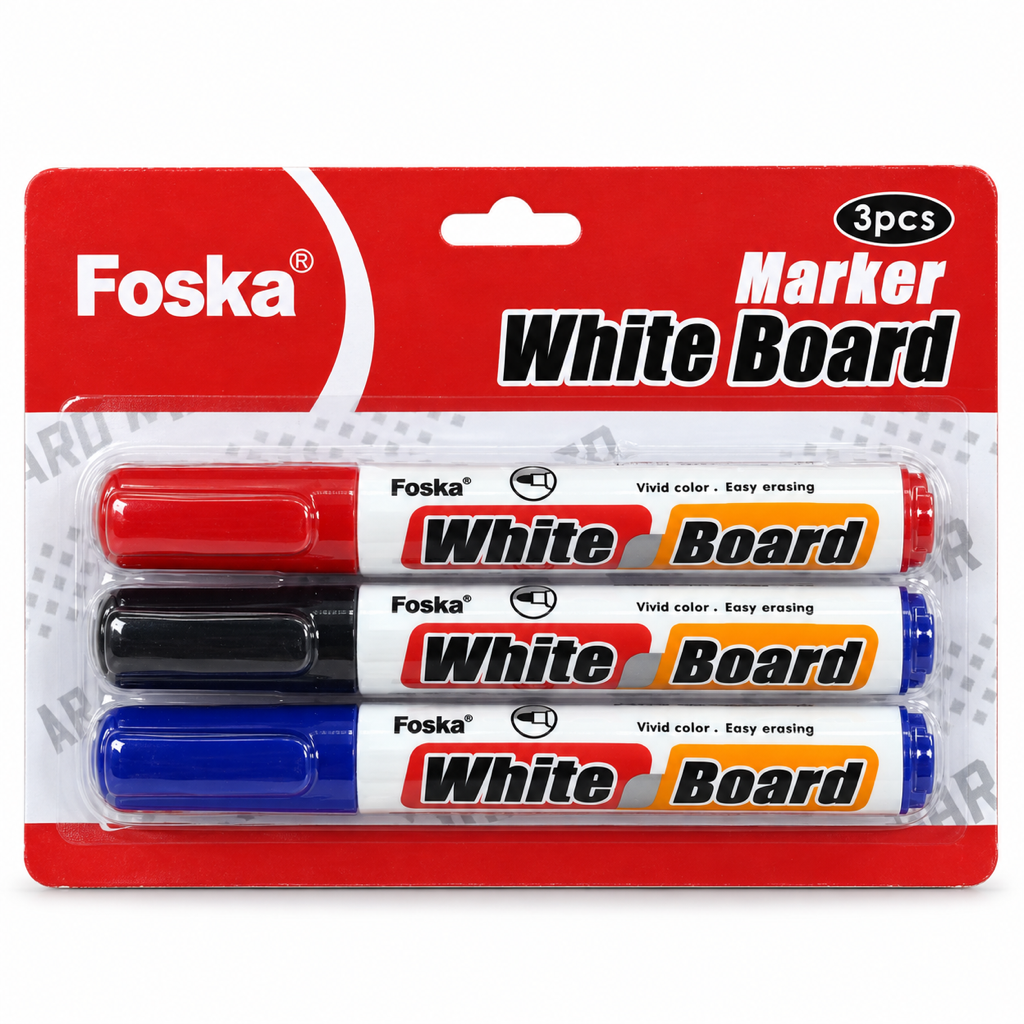 Foska White Board Marker 3 pcs MK8016 – pack front