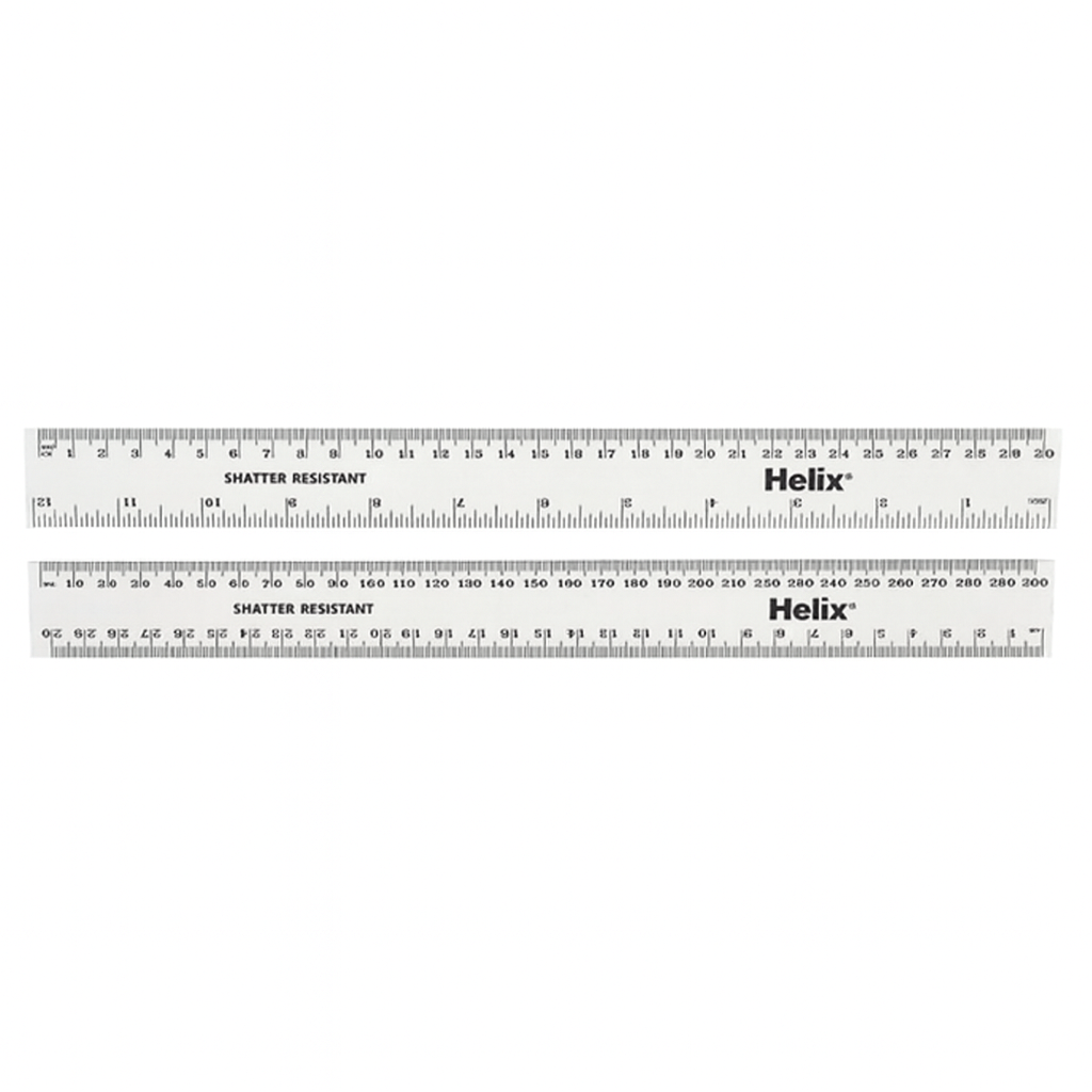 Helix 30Cm / 300Mm Clear Ruler