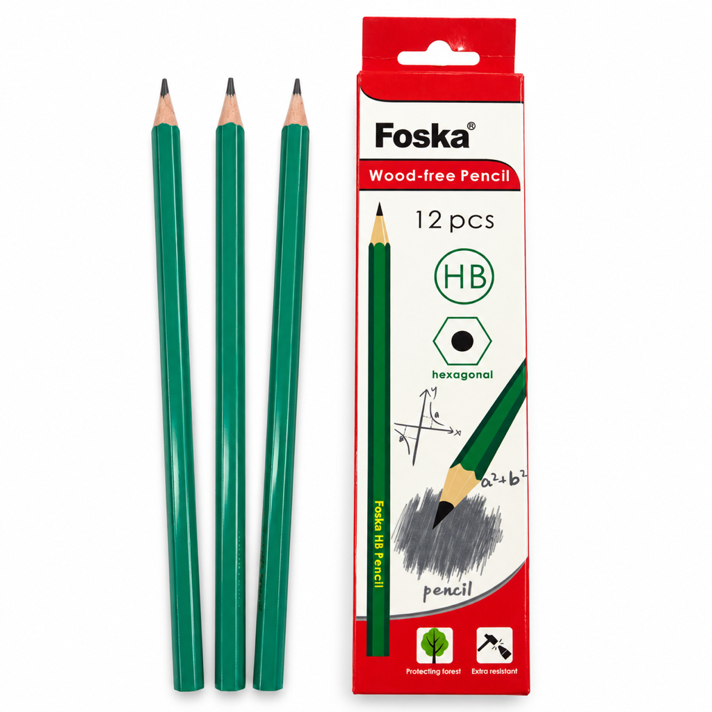 Foska Wood-free HB Pencils QB114W – pencils with box