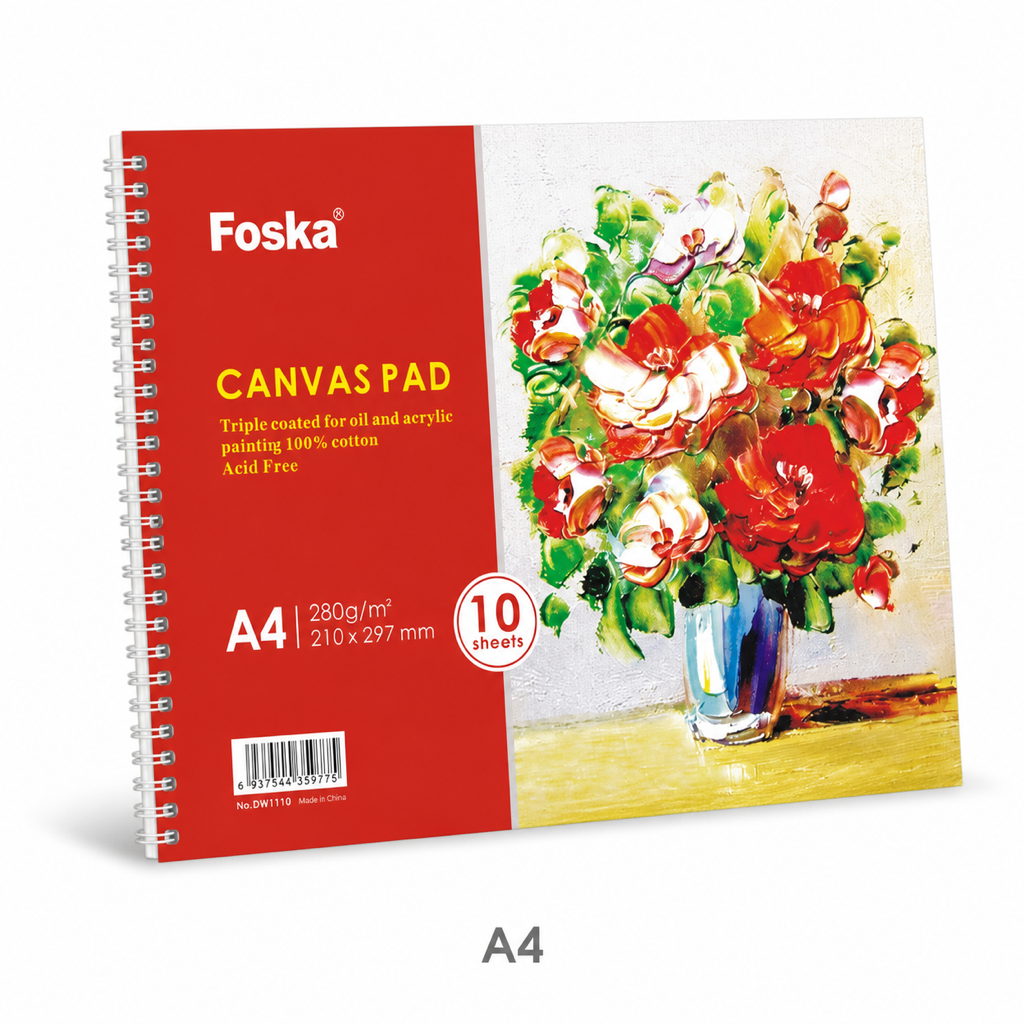 Spiral Canvas Pad 280gsm 10 Sheets — A4