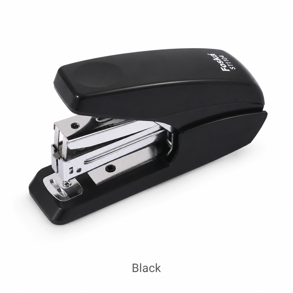 Labour-Saving Plastic Paper Stapler – 25 Sheet Capacity — Black