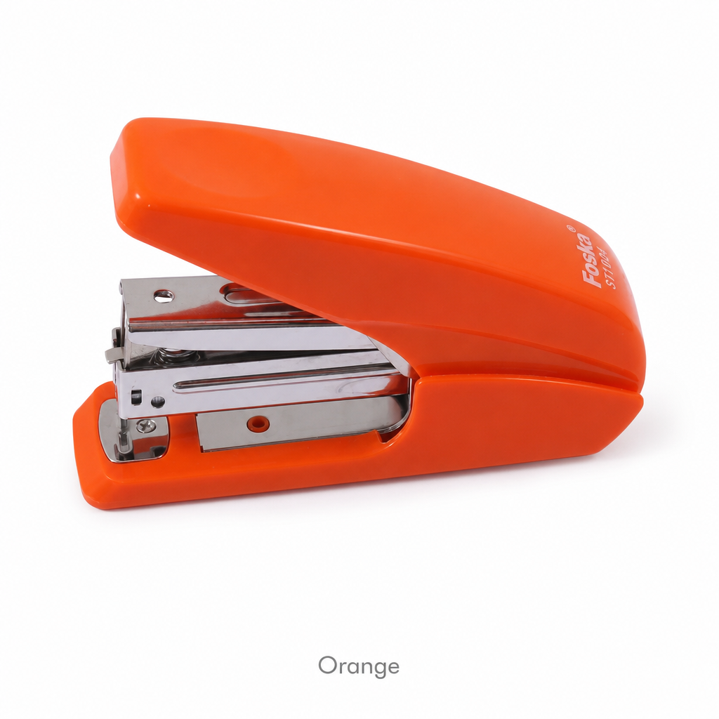 Labour-Saving Plastic Paper Stapler – 25 Sheet Capacity — Orange