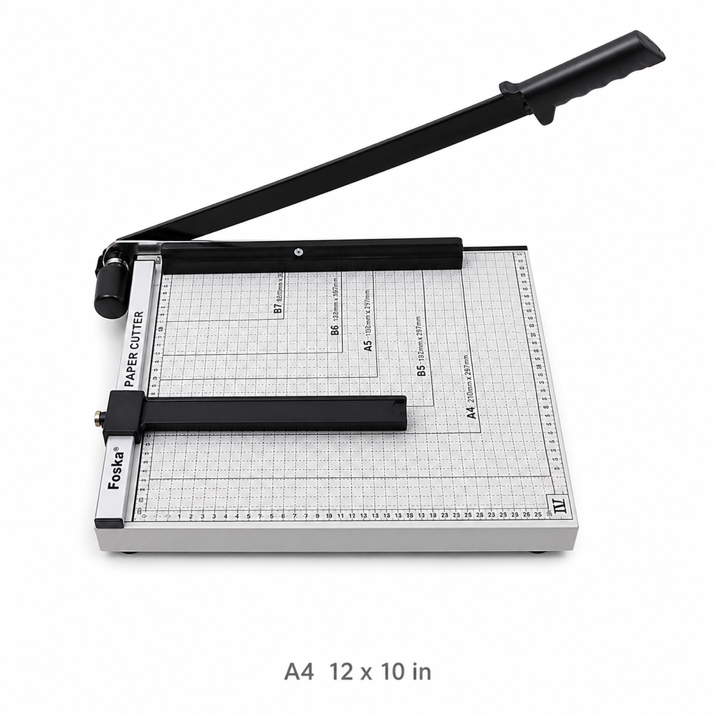 Steel Plate Paper Trimmer with Ruler — A4 12 x 10 in