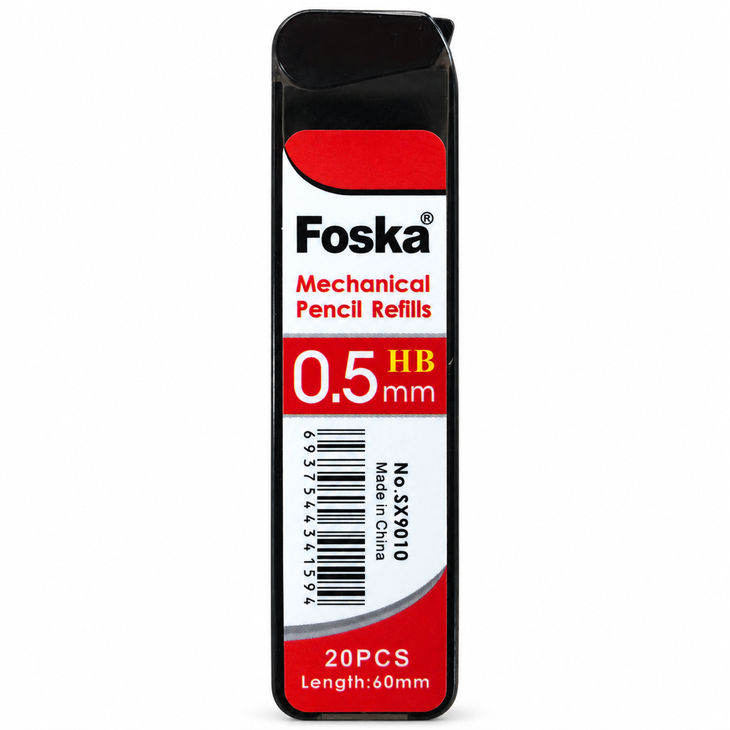 Foska Mechanical Pencil Lead Refills 0.5 mm HB SX9010 – tube of 20