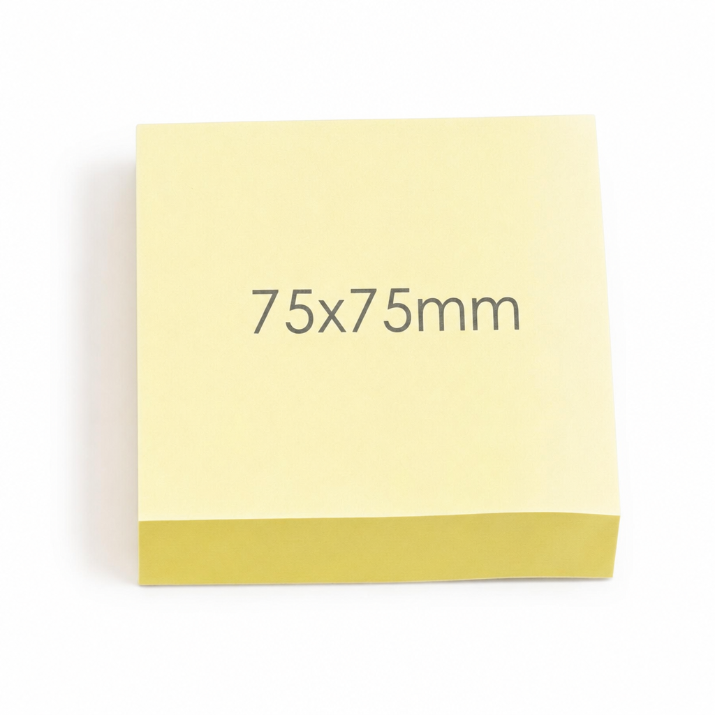 Foska yellow sticky notes pad, 3 x 3 in (75 x 75 mm)