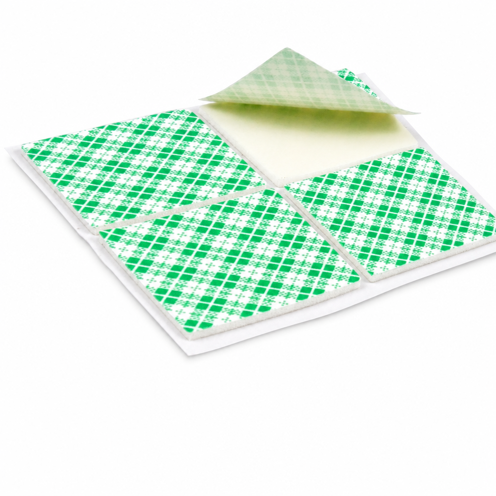 35 x 35 mm square double-sided foam mounting pads on liner sheet