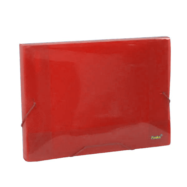 Foska A4 expanding file folder with elastic rope – red (W0406B)