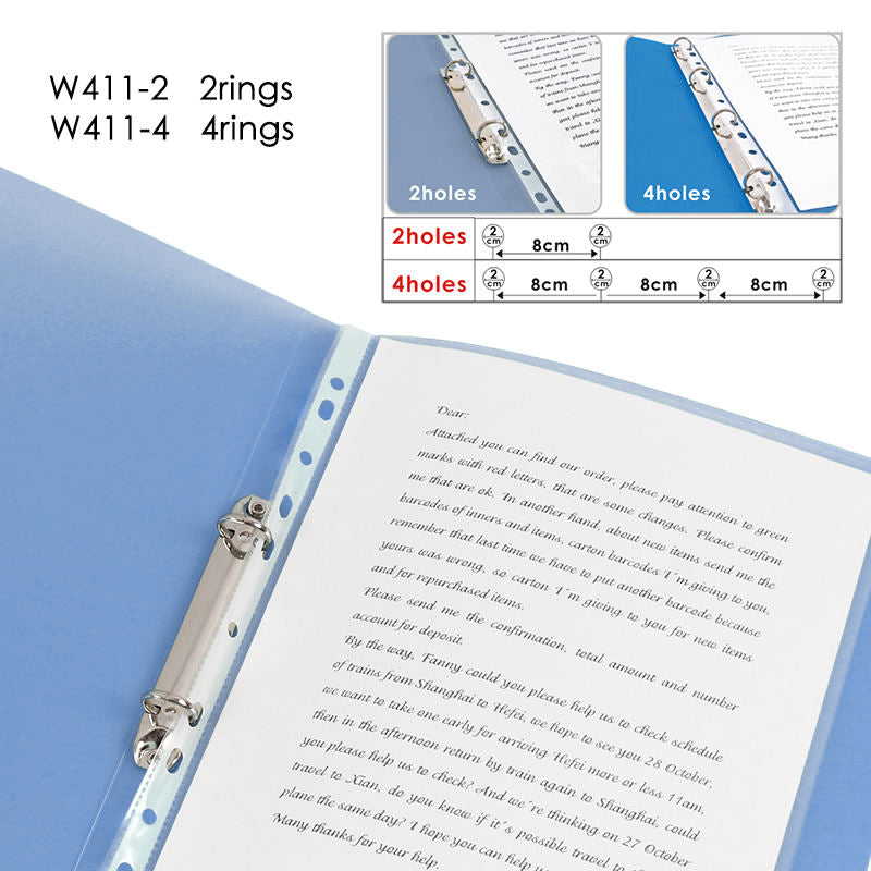 Foska A4 ring binder file – 2 O-rings, 8 cm hole spacing
