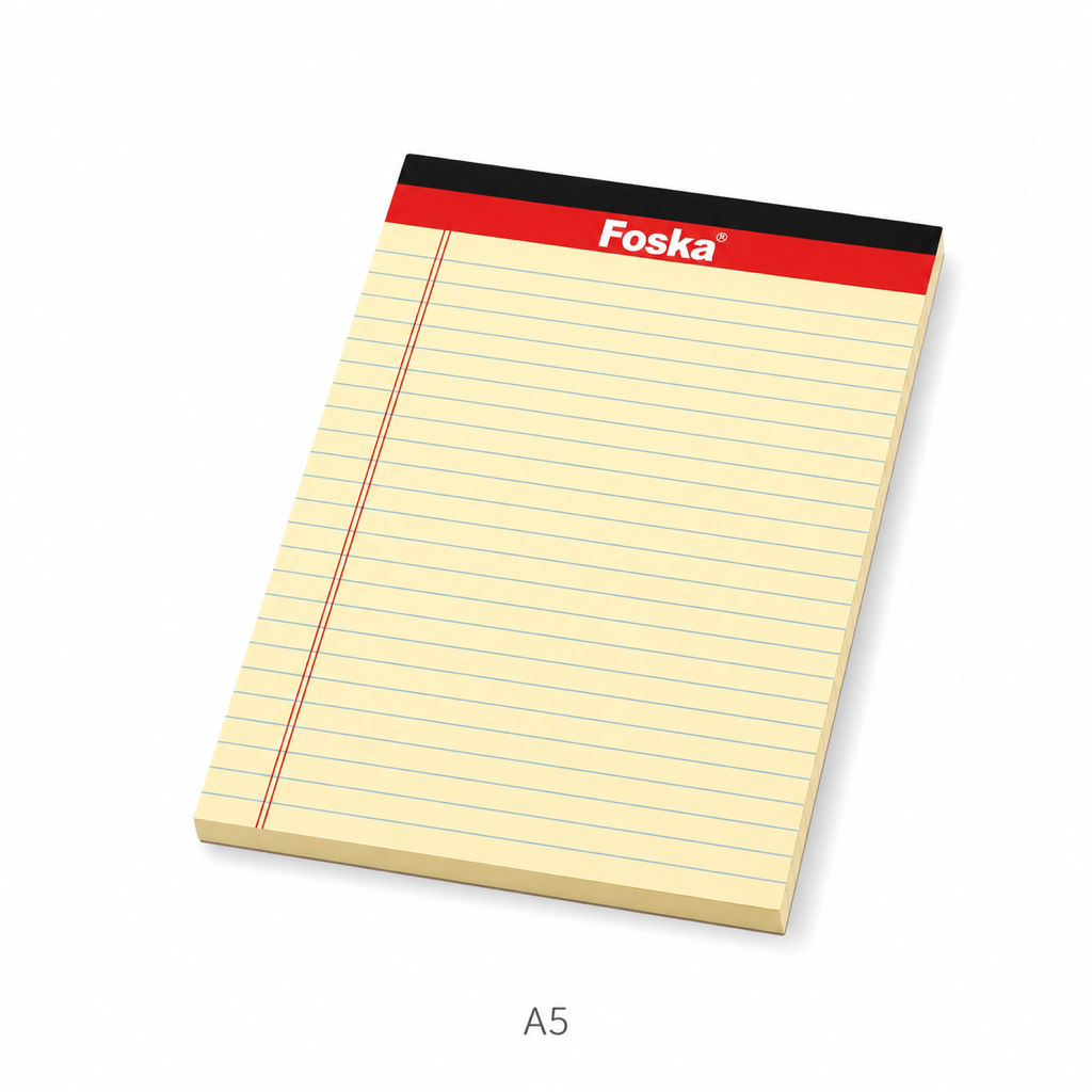 Yellow Legal Pad Wide Ruled 50 Sheets — A5