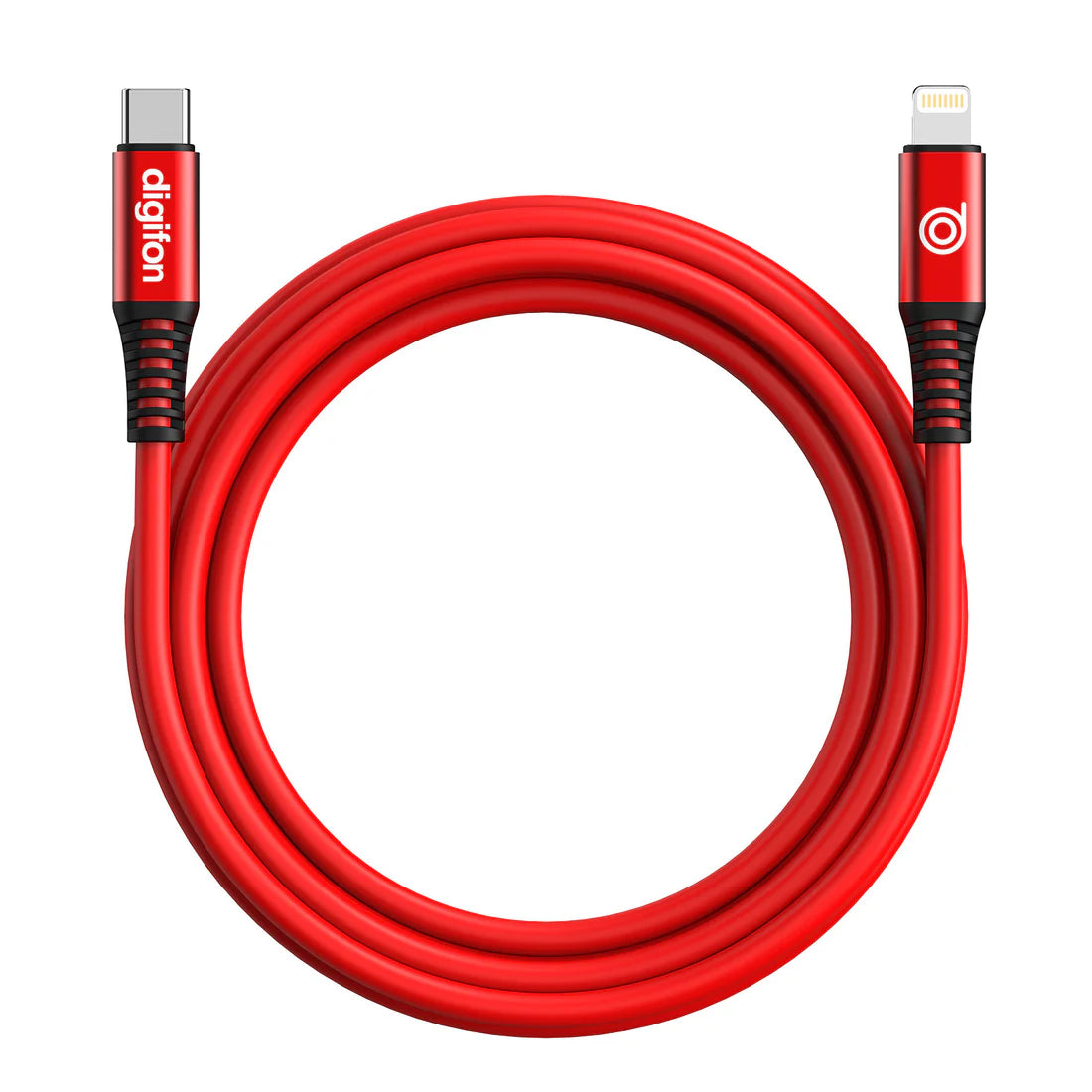 Digifon Cheetah USB-C to Lightning 2m Cable 30W – Red