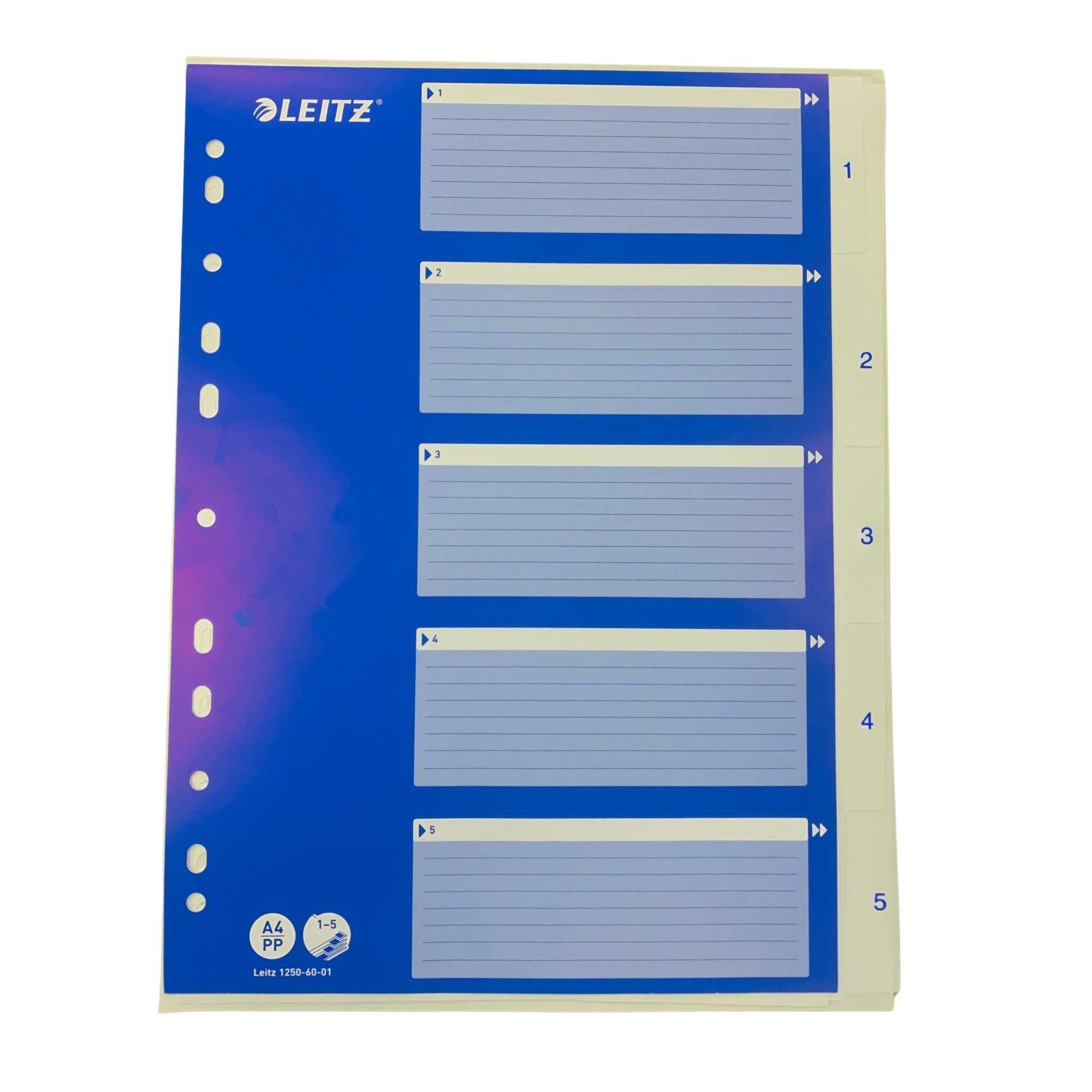Leitz PP Index A4, White, 1–5 Tabs