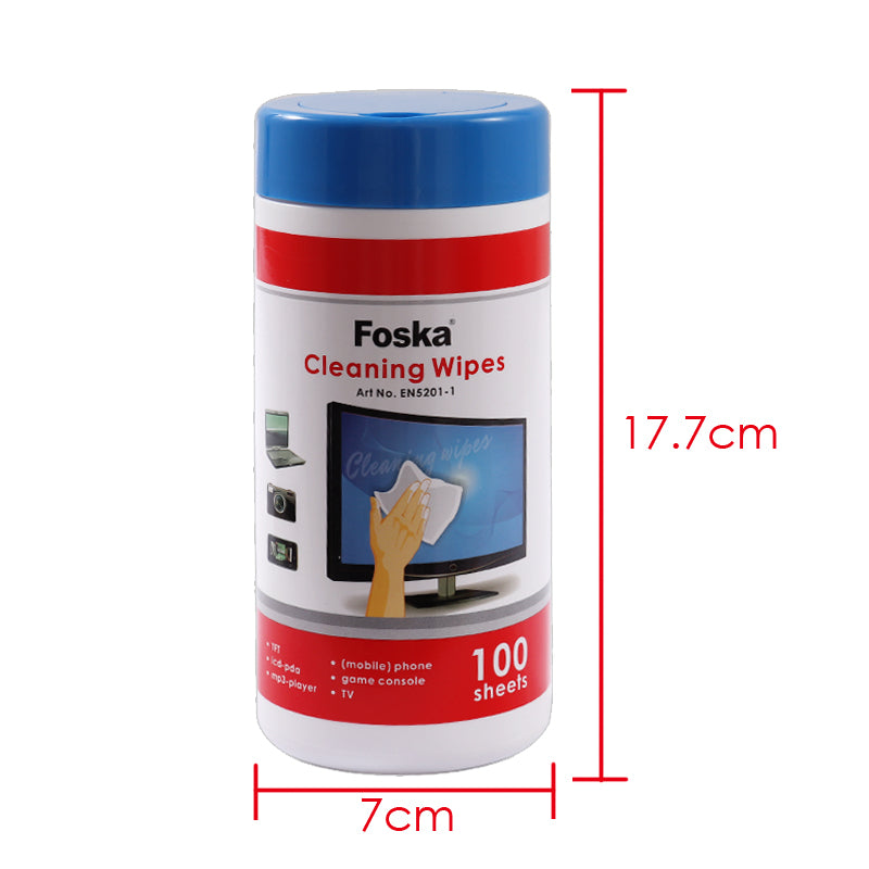 Screen Cleaning Wipes – 100 Sheet Canister