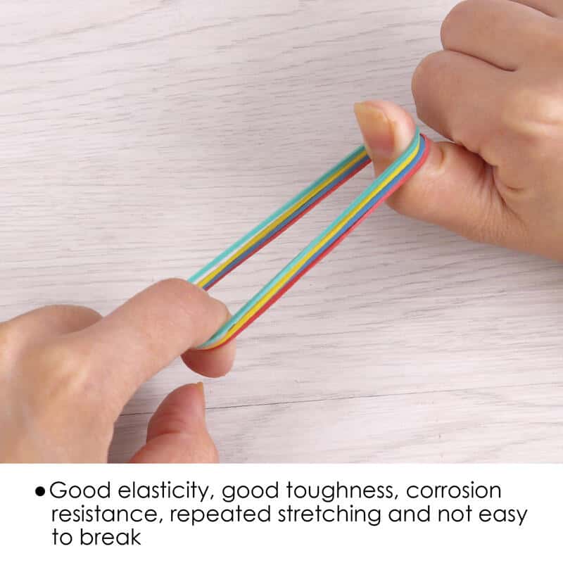 Coloured Natural Rubber Bands 8cm – 100g Bag