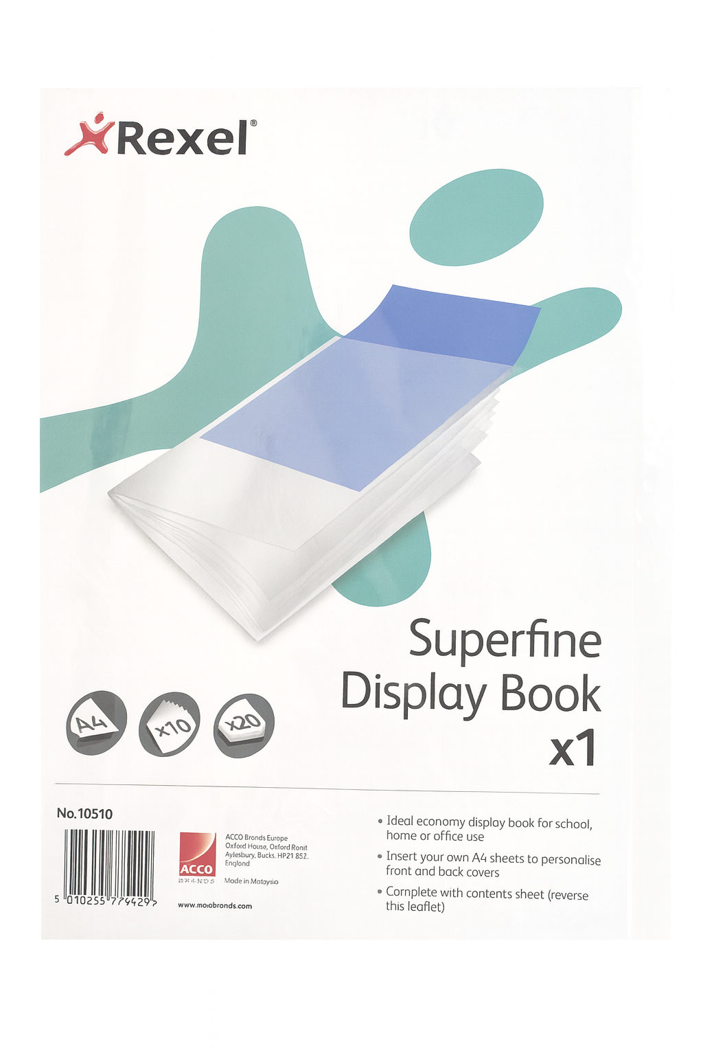 Rexel Superfine Display Book A4 10 Pocket