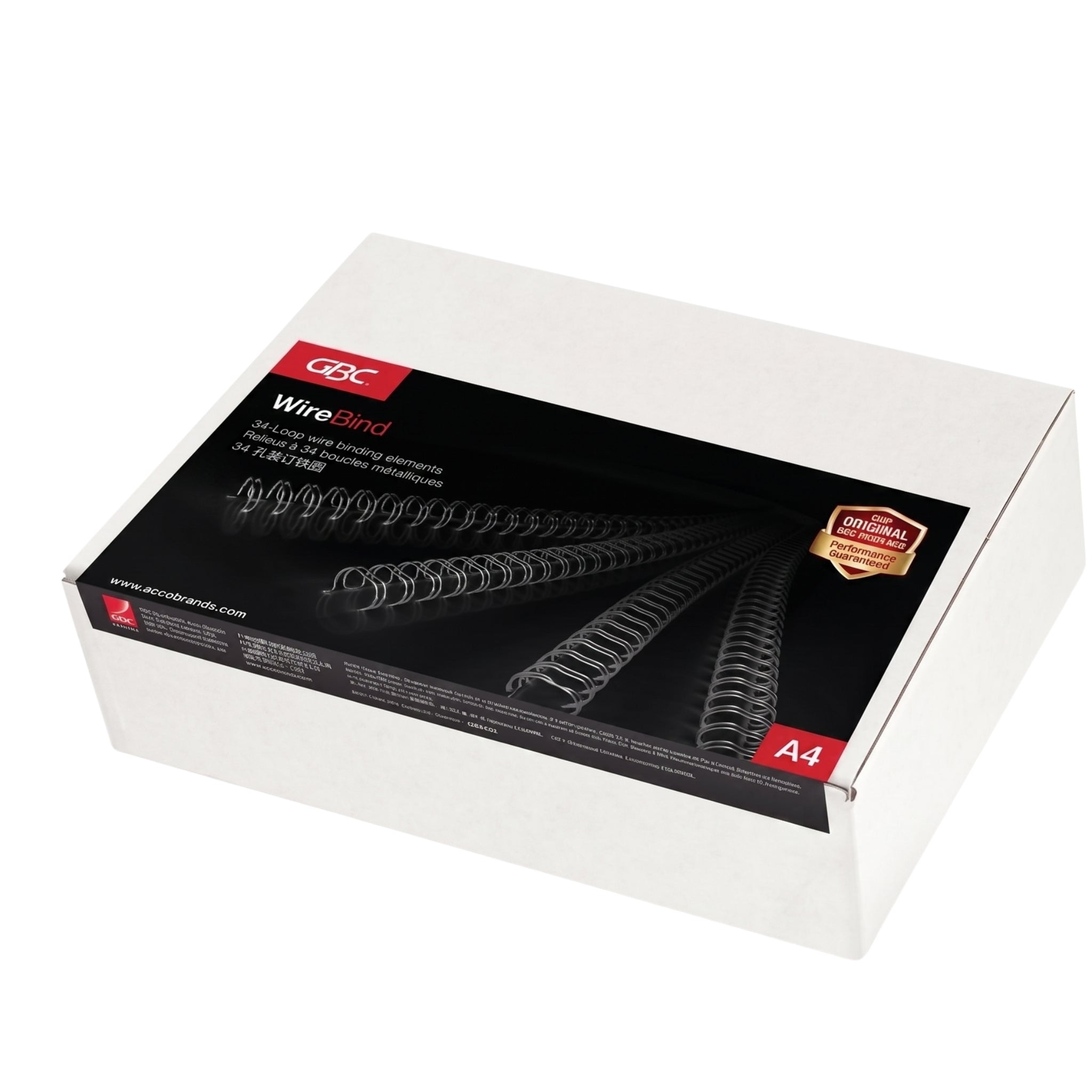 GBC WireBind Binding Wires 9.5 mm Black A4 34-Loop (Pack 100)