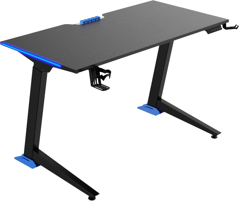 FlexiSpot Gaming Table – 1200 × 600 mm Top, Black (UK Plug)