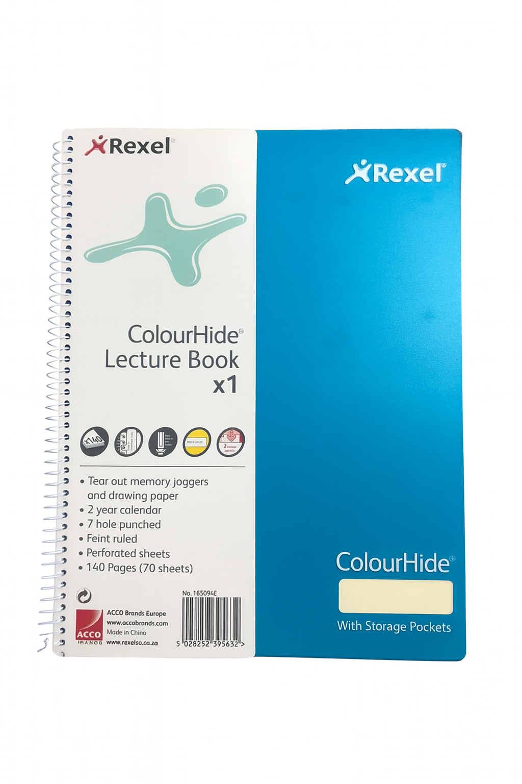 Rexel Colourhide Lecture Book Feint Perforated A4