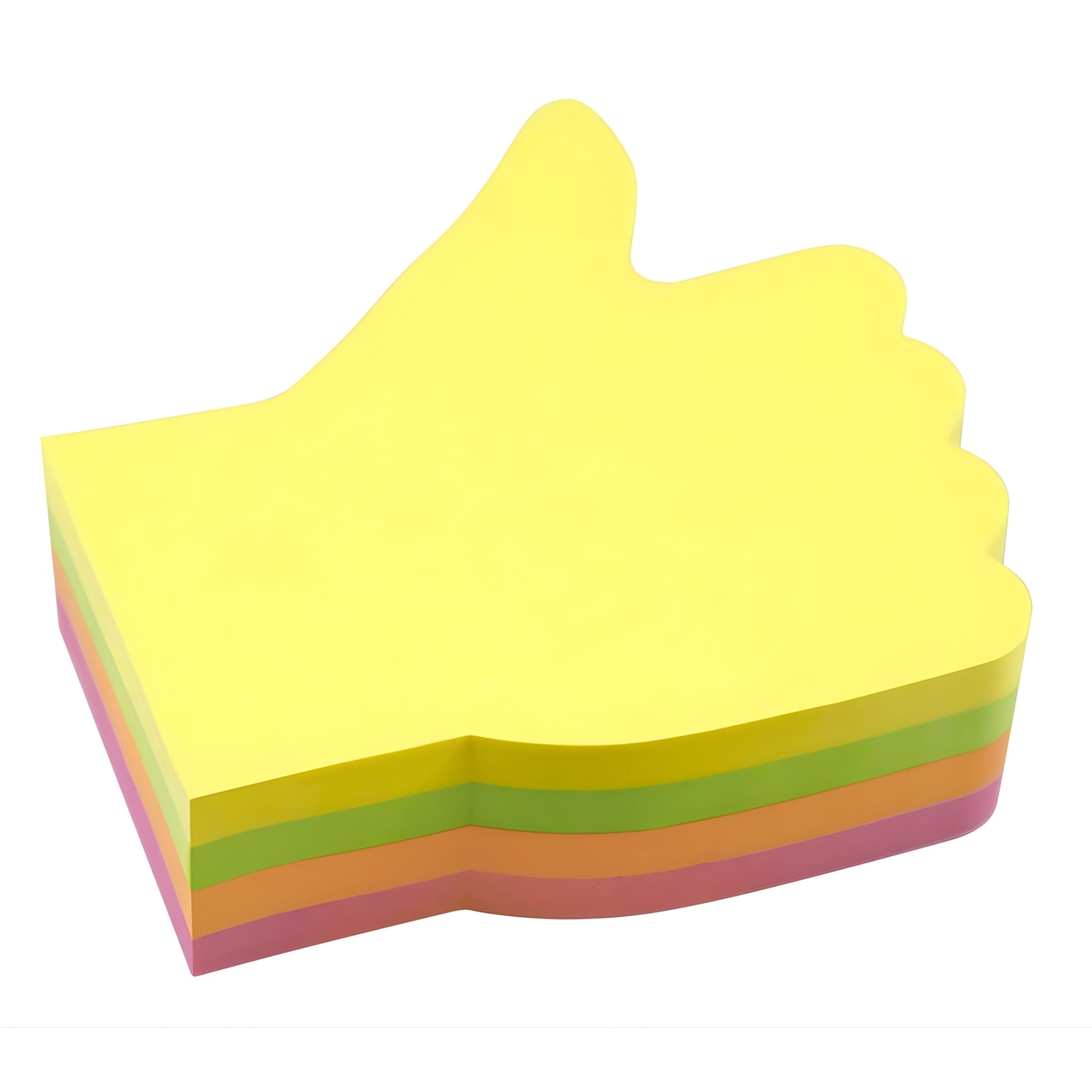 inFO Notes Shaped Cube 70 x 70 mm “Hand”, 200 Sheets – Yellow/Green/Orange/Pink