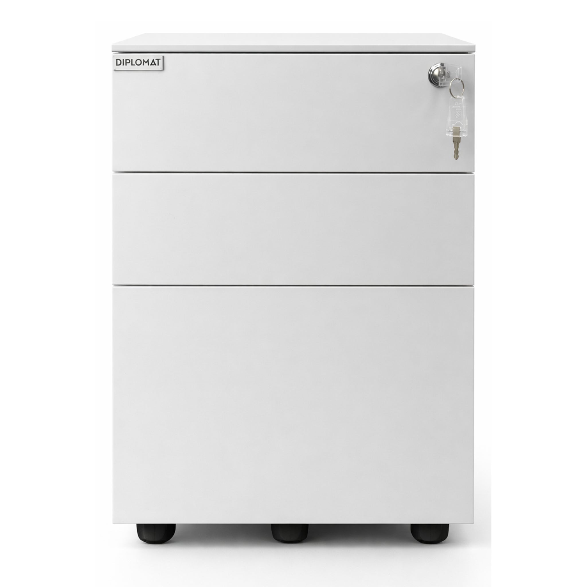 Mobile 3-Drawer Metal Filing Cabinet