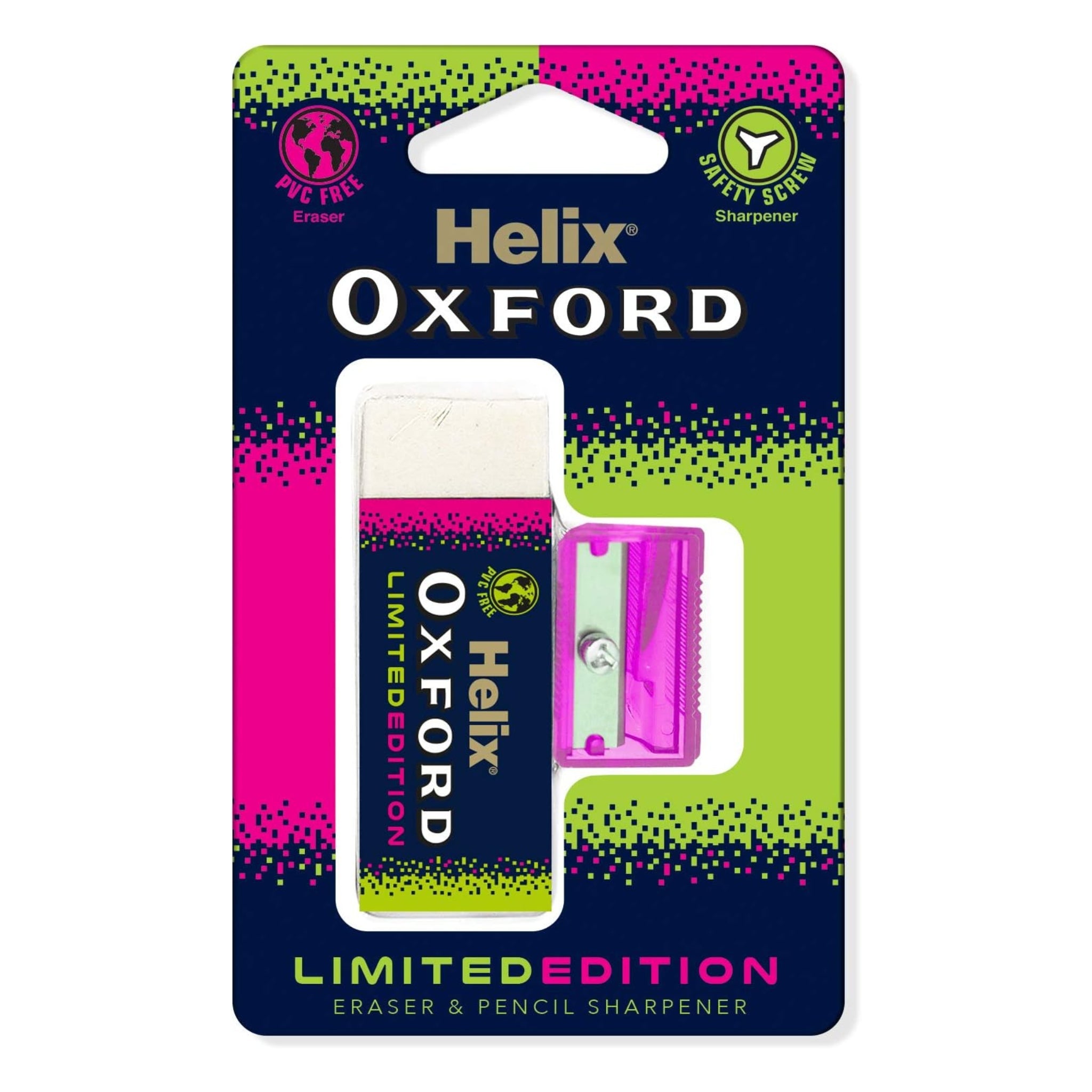 Helix Oxford Clash Eraser & Pencil Sharpener