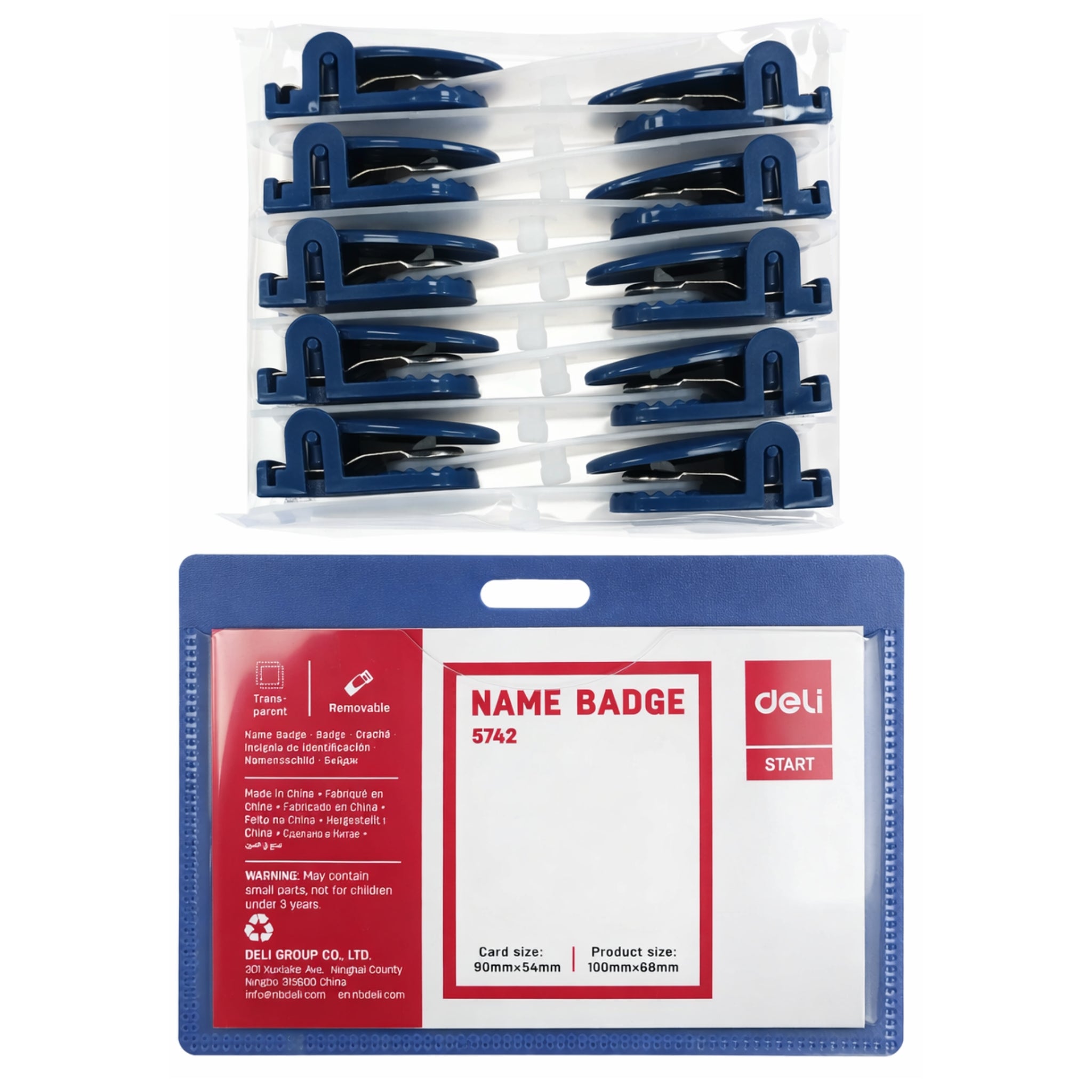 Name Badge With Clip(1X10)