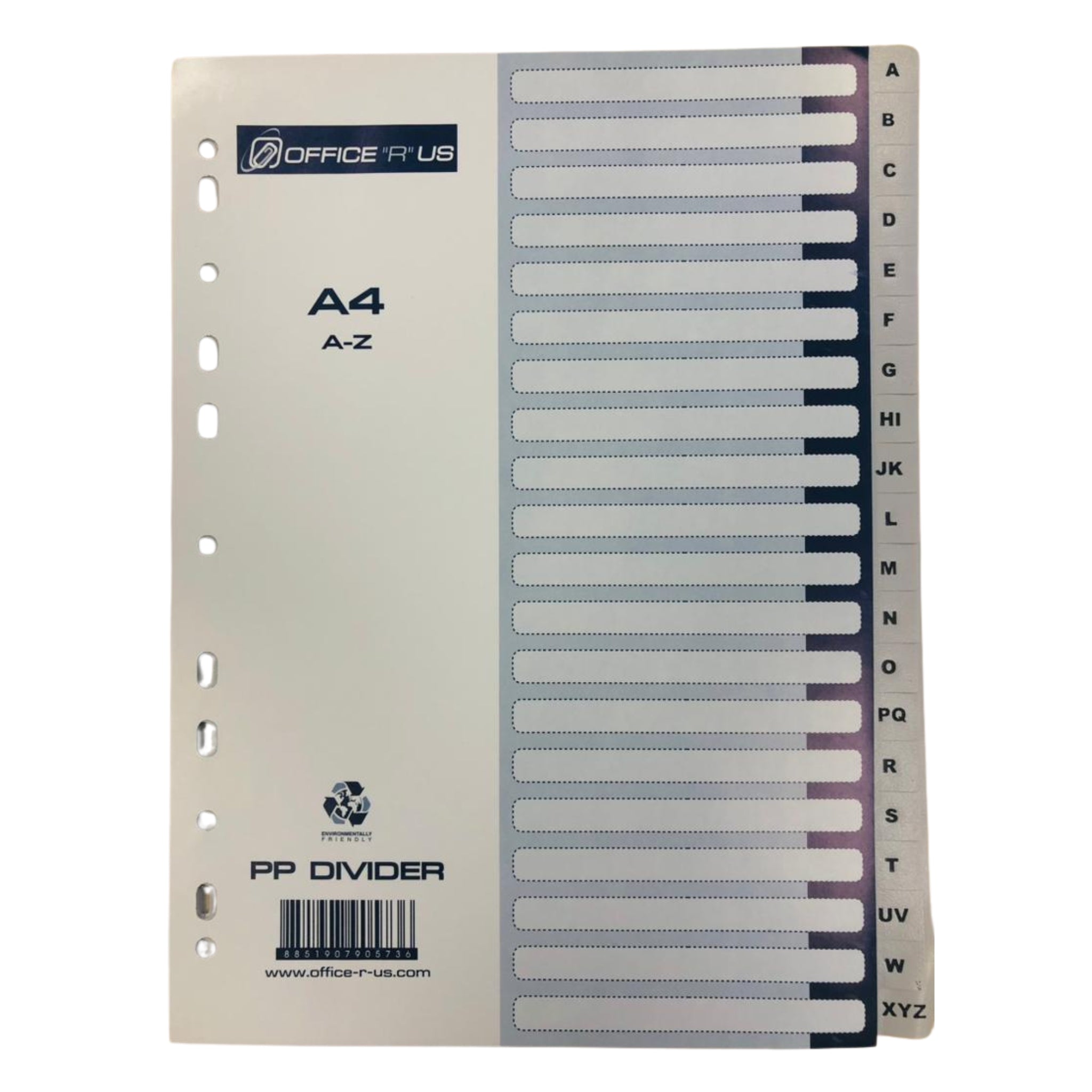 PP Divider A-z Tabs Grey A4 - Office R Us Lagos