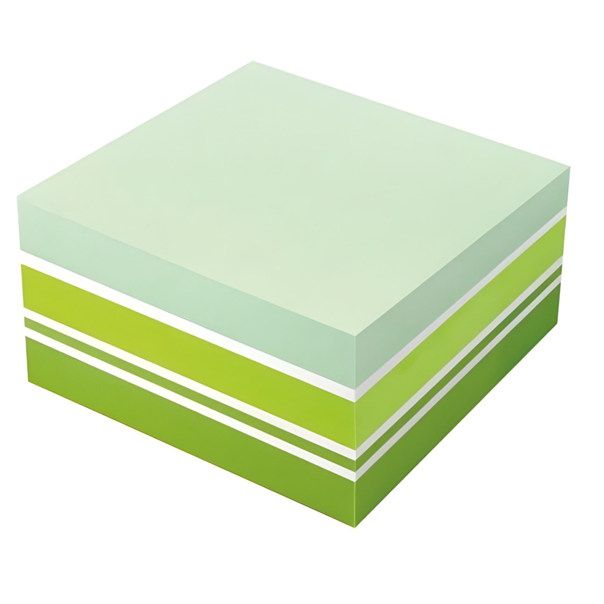 inFO Notes Green Mix Cube 75 x 75 mm, 400 Sheets – Pastel Green/Brilliant Green/Lemon Green