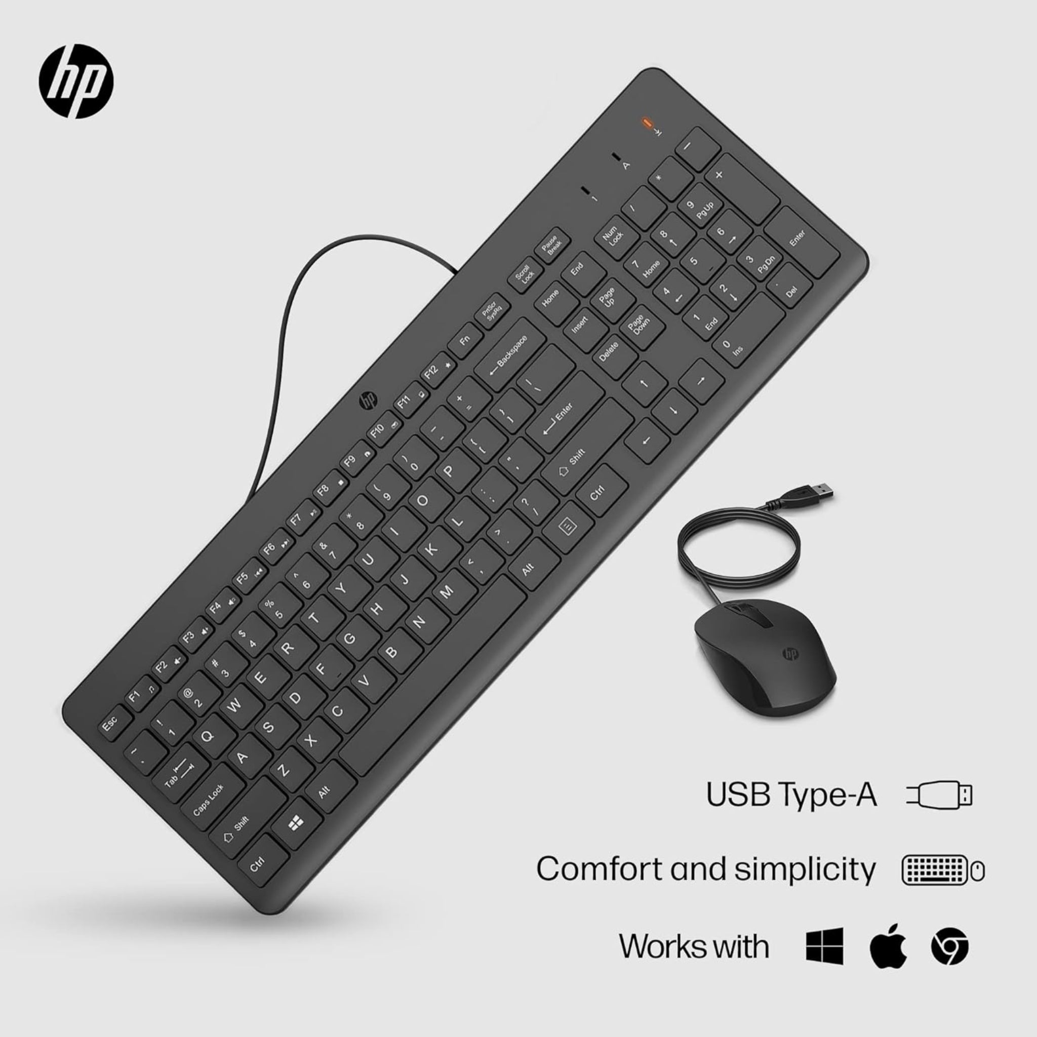 HP 150 Wired Mouse and Keyboard Combination