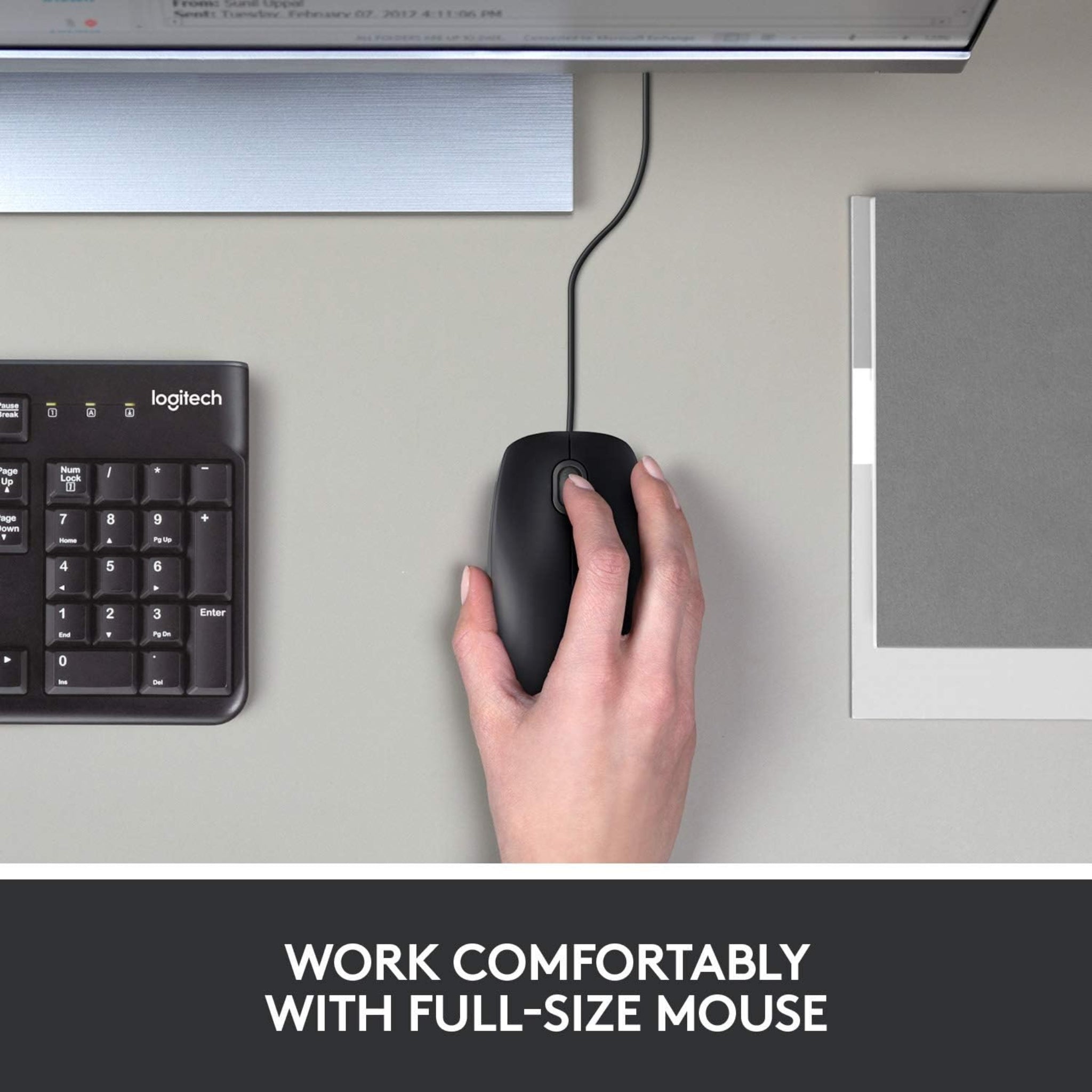 Logitech B100 Optical USB Mouse Black Grey