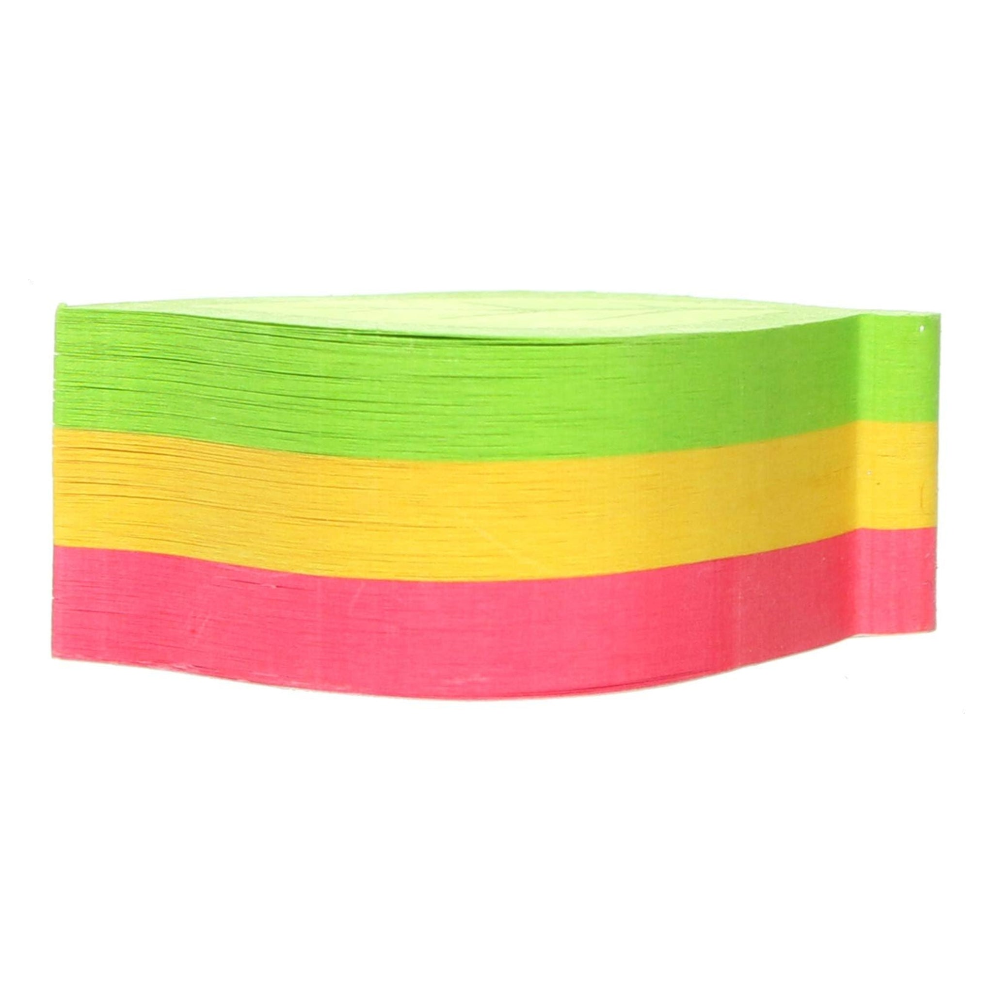 inFO Notes Mini Cube 50 x 50 mm “Leaf”, 225 Sheets – Green/Yellow/Pink