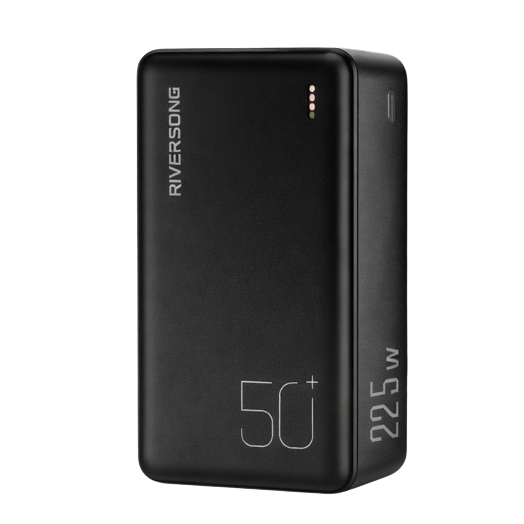 Riversong Powerbank Vision 50S 50000mAh Built-In Cable Type-C 22.5W Fast Charge Ultra Slim Design - Black