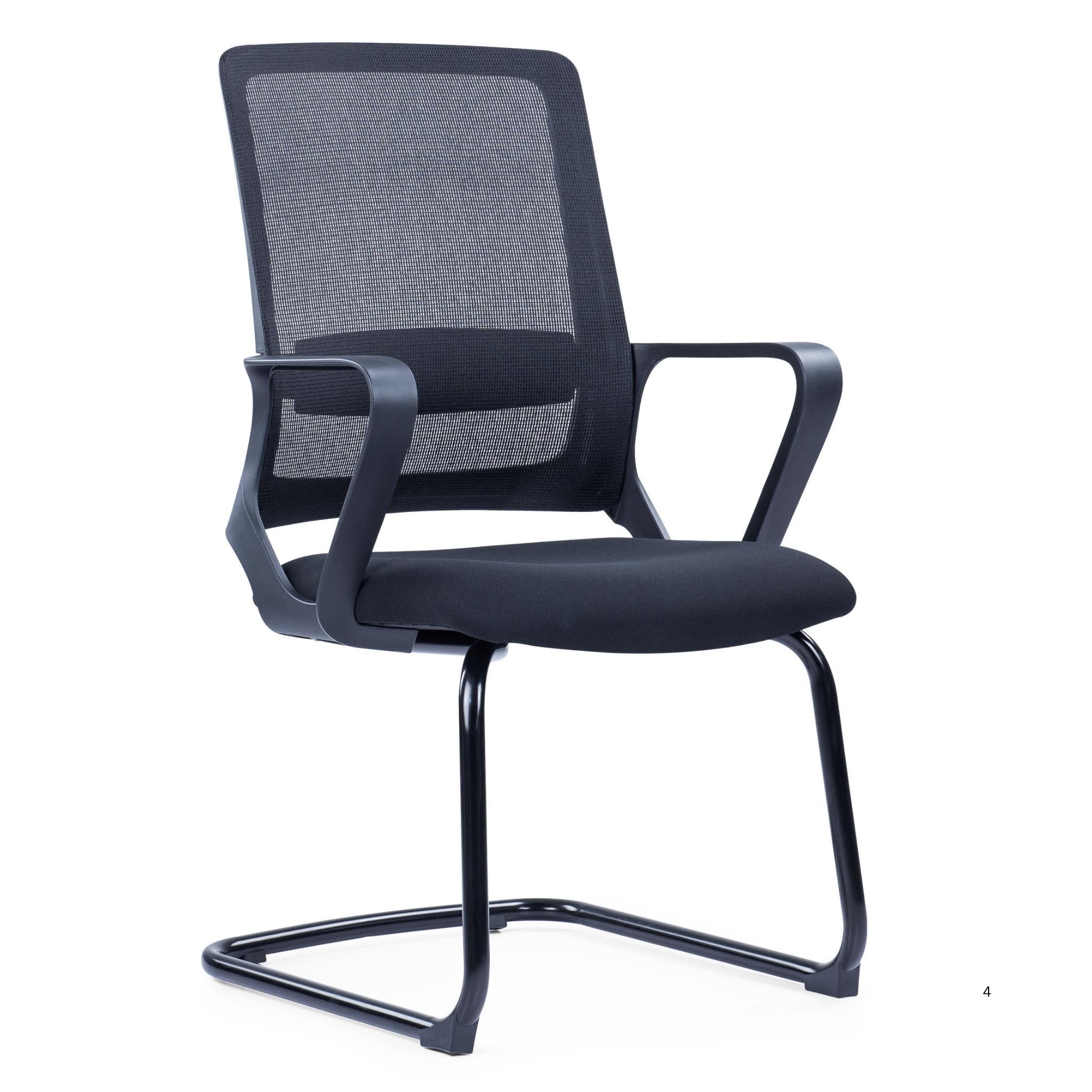 CH-385C – Visitors Chair, Black Painting Base