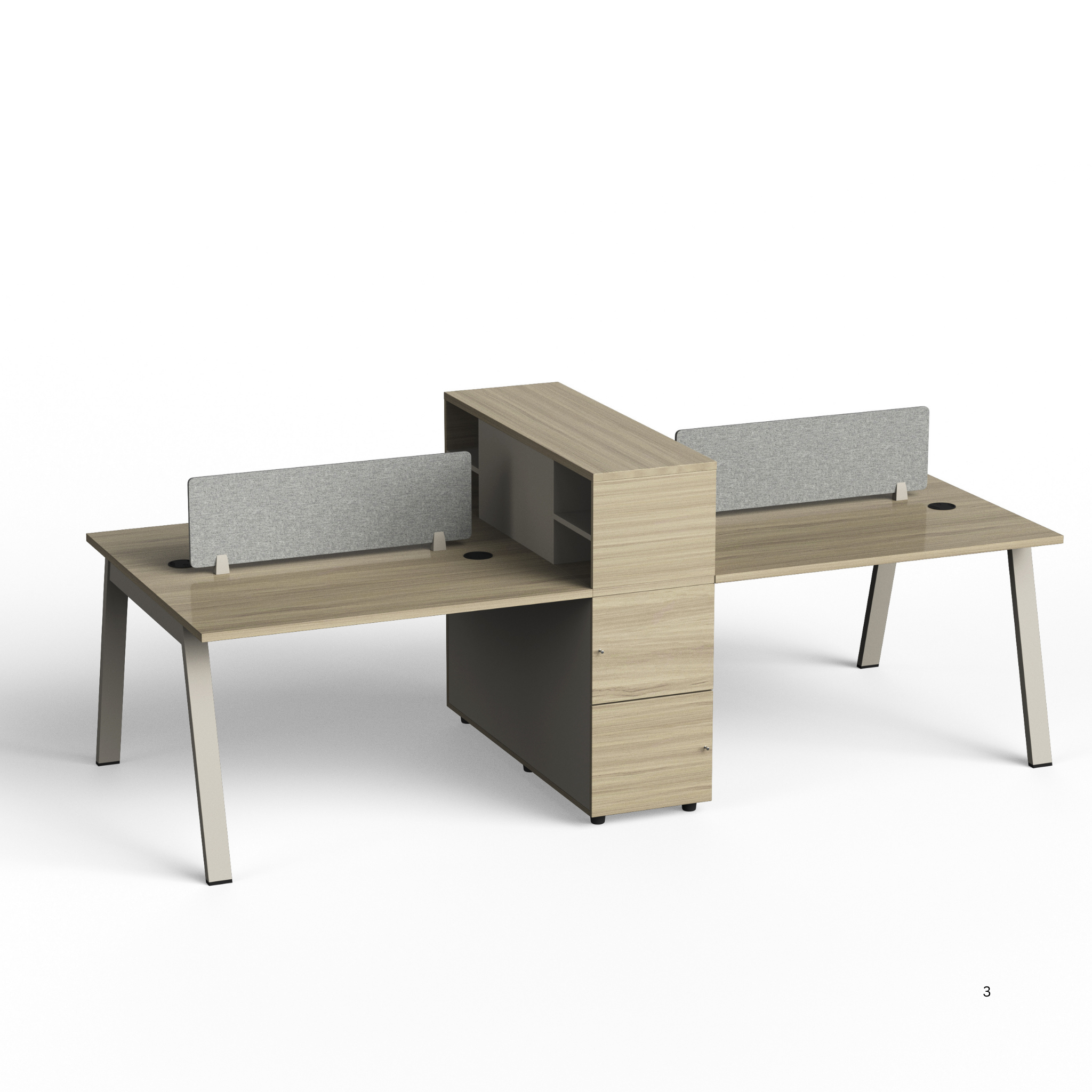 WS-GA1204  - Four Person Workstation