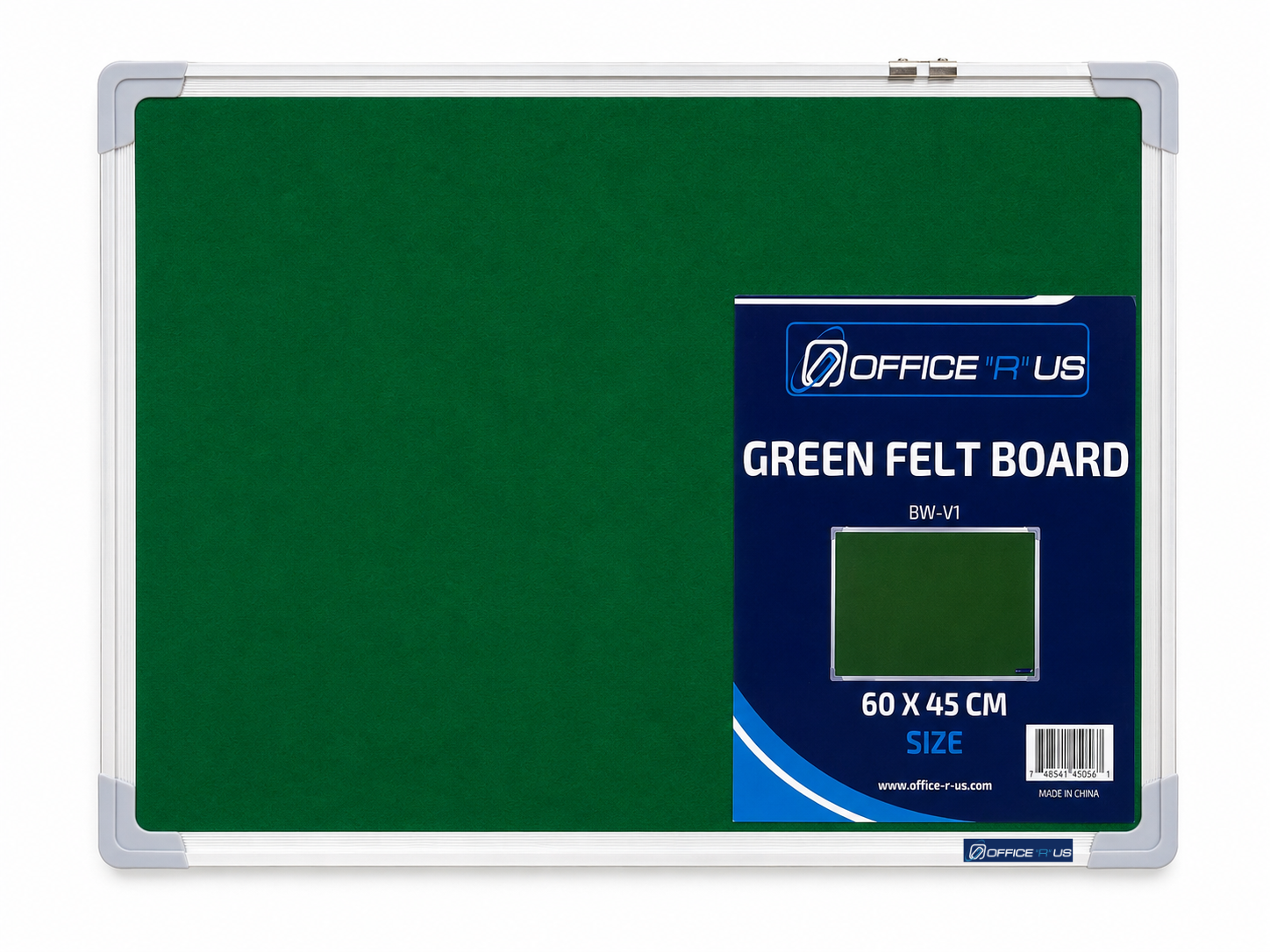60 x 45cm Felt Notice Board with Aluminium Frame